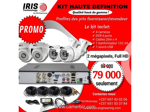 PACK 4 CAMERAS DE SURVEILLANCE HD  - 19576