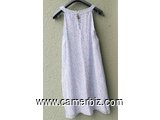 Robe Classe blanche bleue T42 9.990 F CFA (CR0063) - 19706