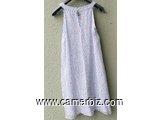 Robe Classe blanche bleue T42 9.990 F CFA (CR0063) - 19706