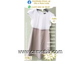 Robe Classe blanche beige T42 9.990 F CFA (CR0060) - 19733