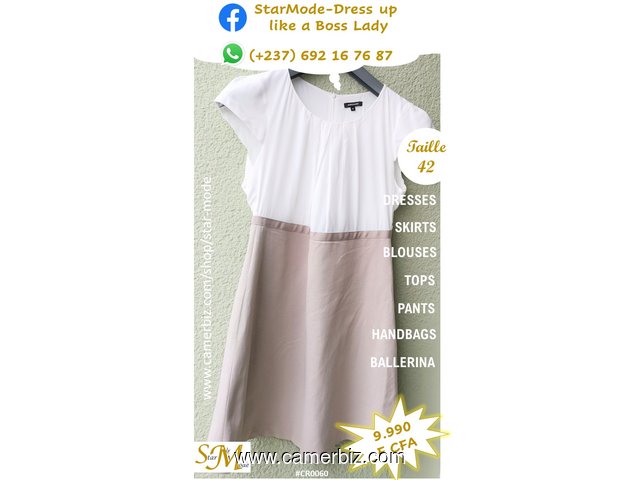 Robe Classe blanche beige T42 9.990 F CFA (CR0060) - 19733