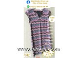 Robe Fashion raillée multicolor T42 9.990 F CFA (CR0070) - 19736
