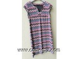 Robe Fashion raillée multicolor T42 9.990 F CFA (CR0070) - 19736