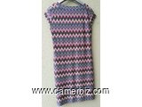 Robe Fashion raillée multicolor T42 9.990 F CFA (CR0070) - 19736