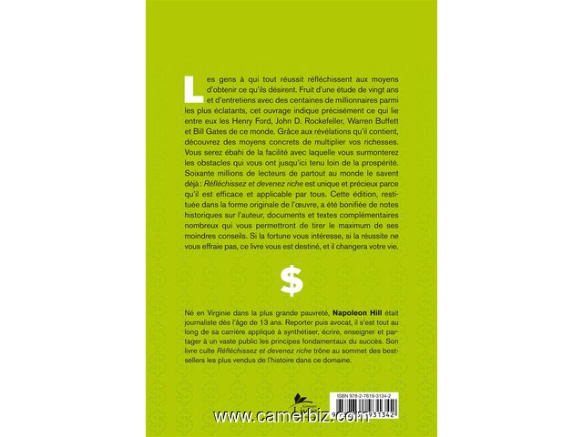 RÉFLÉCHISSEZ ET DEVENEZ RICHE, livre physique et PDF - 19755