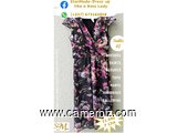 Robe Classe longue noire fleurie T42 11.990 F CFA (LR0008)
