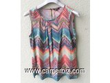 Blouse chic raillée multicolor T42 4.990 F CFA (CB0037) - 20145