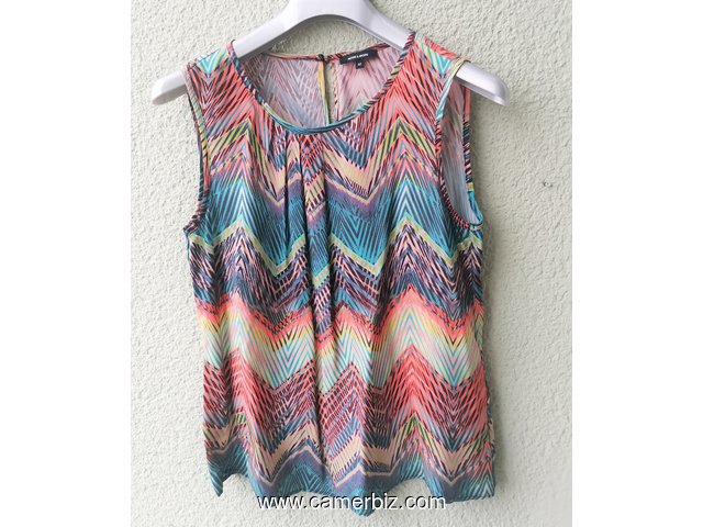 Blouse chic raillée multicolor T42 4.990 F CFA (CB0037) - 20145