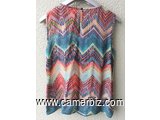 Blouse chic raillée multicolor T42 4.990 F CFA (CB0037) - 20145