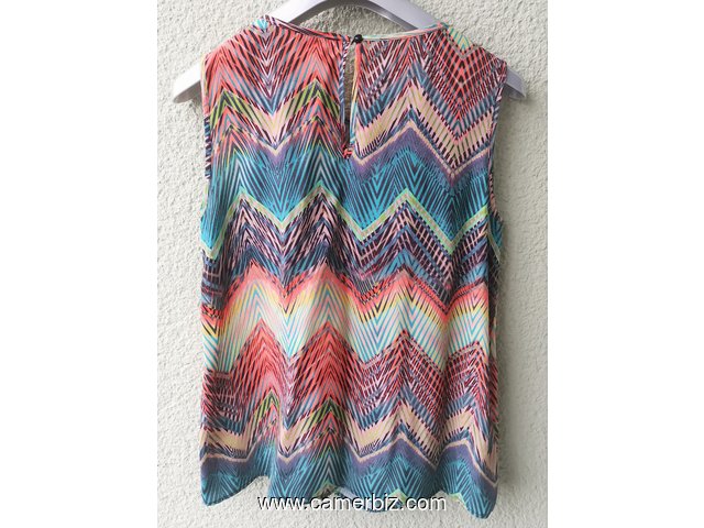 Blouse chic raillée multicolor T42 4.990 F CFA (CB0037) - 20145