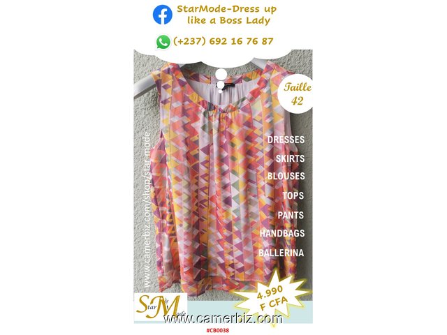 Blouse tendance orange T42 4.990 F CFA (CB0038) - 20146