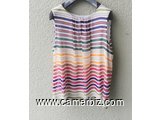 Blouse chic raillée multicolor 4.990F CFA (CB0040) - 20148