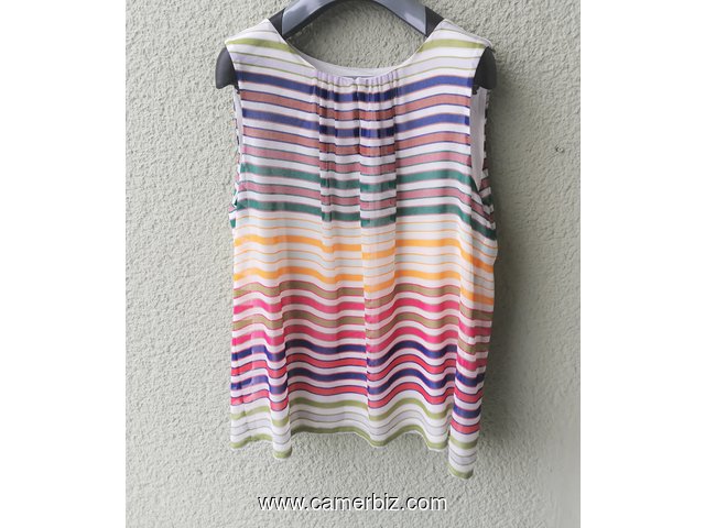 Blouse chic raillée multicolor 4.990F CFA (CB0040) - 20148