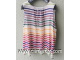 Blouse chic raillée multicolor 4.990F CFA (CB0040) - 20148