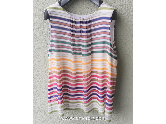 Blouse chic raillée multicolor 4.990F CFA (CB0040) - 20148