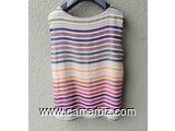 Blouse chic raillée multicolor 4.990F CFA (CB0040) - 20148