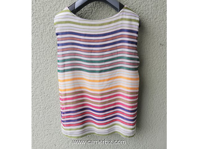 Blouse chic raillée multicolor 4.990F CFA (CB0040) - 20148