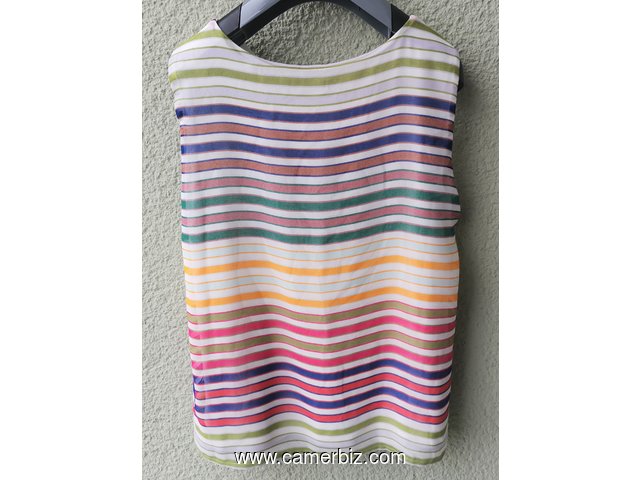 Blouse chic raillée multicolor 4.990F CFA (CB0040) - 20148
