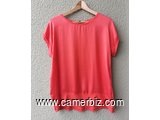 Blouse chic 2 tons orange T42 4.990 F CFA (CS0024) - 20157