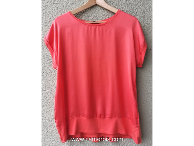 Blouse chic 2 tons orange T42 4.990 F CFA (CS0024) - 20157
