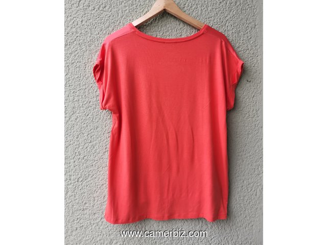Blouse chic 2 tons orange T42 4.990 F CFA (CS0024) - 20157