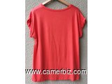 Blouse chic 2 tons orange T42 4.990 F CFA (CS0024) - 20157