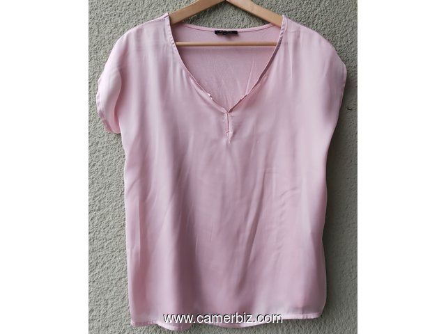 Blouse chic 2 tons saumon T42 4.990 F CFA (CS0026) - 20158