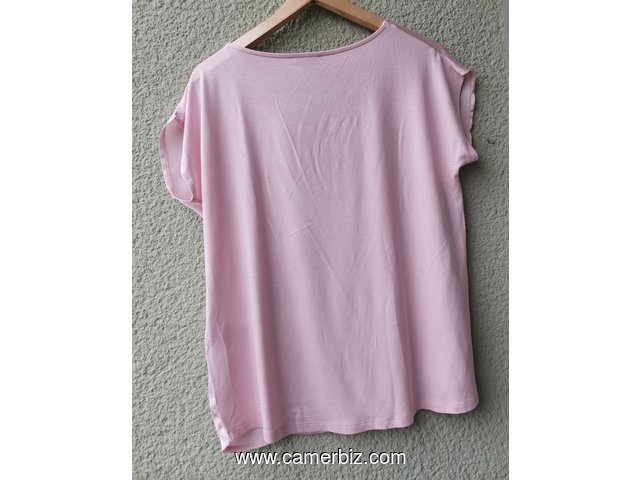 Blouse chic 2 tons saumon T42 4.990 F CFA (CS0026) - 20158