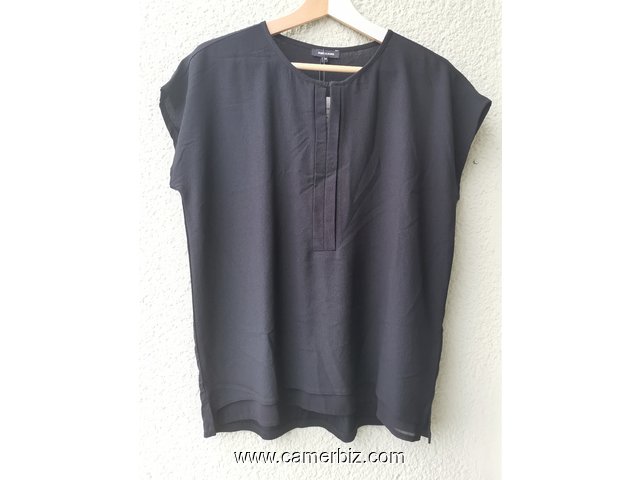 Blouse chic 2 tons noire T42 4.990 F CFA (CS0027) - 20159