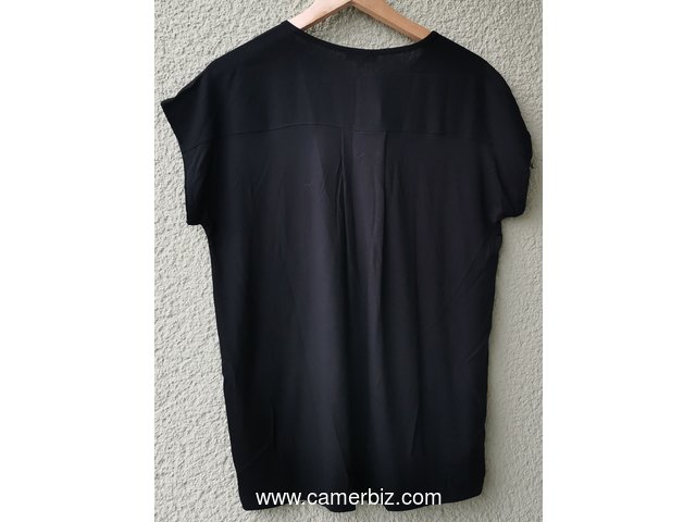 Blouse chic 2 tons noire T42 4.990 F CFA (CS0027) - 20159