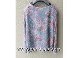 Blouse chic longue manche fleurie T42 4.990 F CFA (LB0018) - 20163