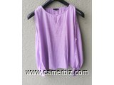 Blouse élégante longues manches violette T42 4.990 F CFA (LB0022) - 20165