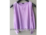 Blouse élégante longues manches violette T42 4.990 F CFA (LB0022) - 20165