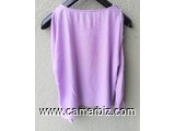Blouse élégante longues manches violette T42 4.990 F CFA (LB0022) - 20165