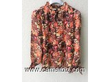 Blouse élégante longues manches fleurie T42 4.990 F CFA (LB0024) - 20166