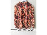 Blouse élégante longues manches fleurie T42 4.990 F CFA (LB0024) - 20166