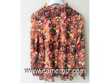 Blouse élégante longues manches fleurie T42 4.990 F CFA (LB0024) - 20166