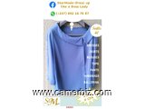 Blouse élégante longues manches bleue T42 4.990 F CFA (LB0025) - 20167