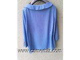 Blouse élégante longues manches bleue T42 4.990 F CFA (LB0025) - 20167