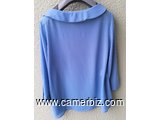 Blouse élégante longues manches bleue T42 4.990 F CFA (LB0025) - 20167