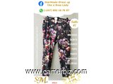 Pantalon élégant noir fleuri T42 6.990 F CFA (P0013) - 20174
