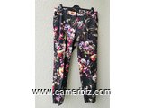 Pantalon élégant noir fleuri T42 6.990 F CFA (P0013) - 20174