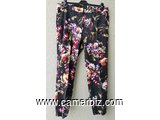 Pantalon élégant noir fleuri T42 6.990 F CFA (P0013) - 20174