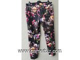 Pantalon élégant noir fleuri T42 6.990 F CFA (P0013) - 20174