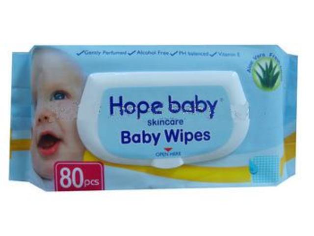 Lingettes Hope Baby Soft, PH neutre, Vitamine E, Aloe Vera. Vente en Gros - 206