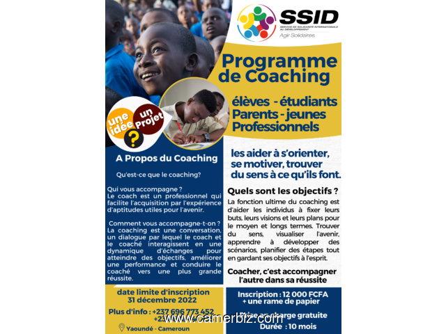  Programme de Coaching - élèves  - étudiants  Parents - jeunes Professionnels  - 21502