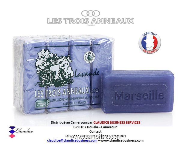 SAVON DE MARSEILLE TROIS ANNEAUX FABRIQUE EN FRANCE  - 2157