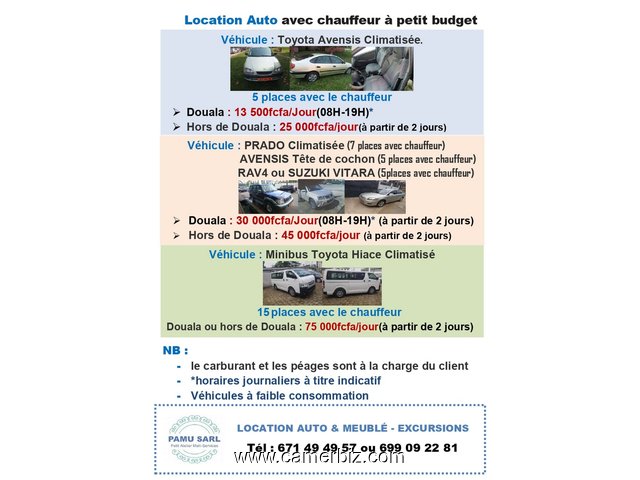 Location Auto avec chauffeur à petit budget - 23949