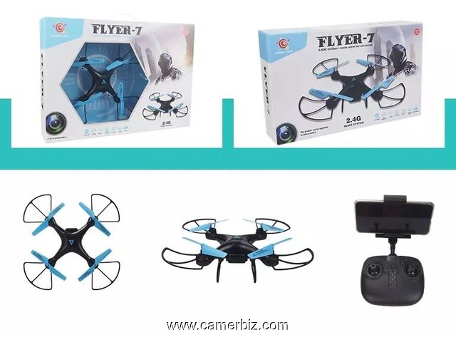 Drone amateur et enfants, quadrirotor avec Camera WIFI - 2 Batteries  - 24268