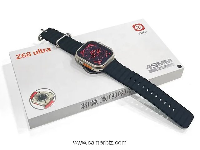 Montre connectée Z68 Ultra, série 8, NFC, étanche, pour hommes et femmes - 29655